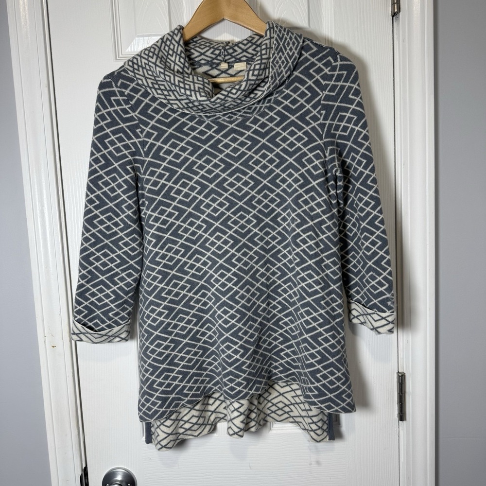 Moth Anthropologie Sweater Women's Small Galena Cowl Neck Gray Alpaca Blend